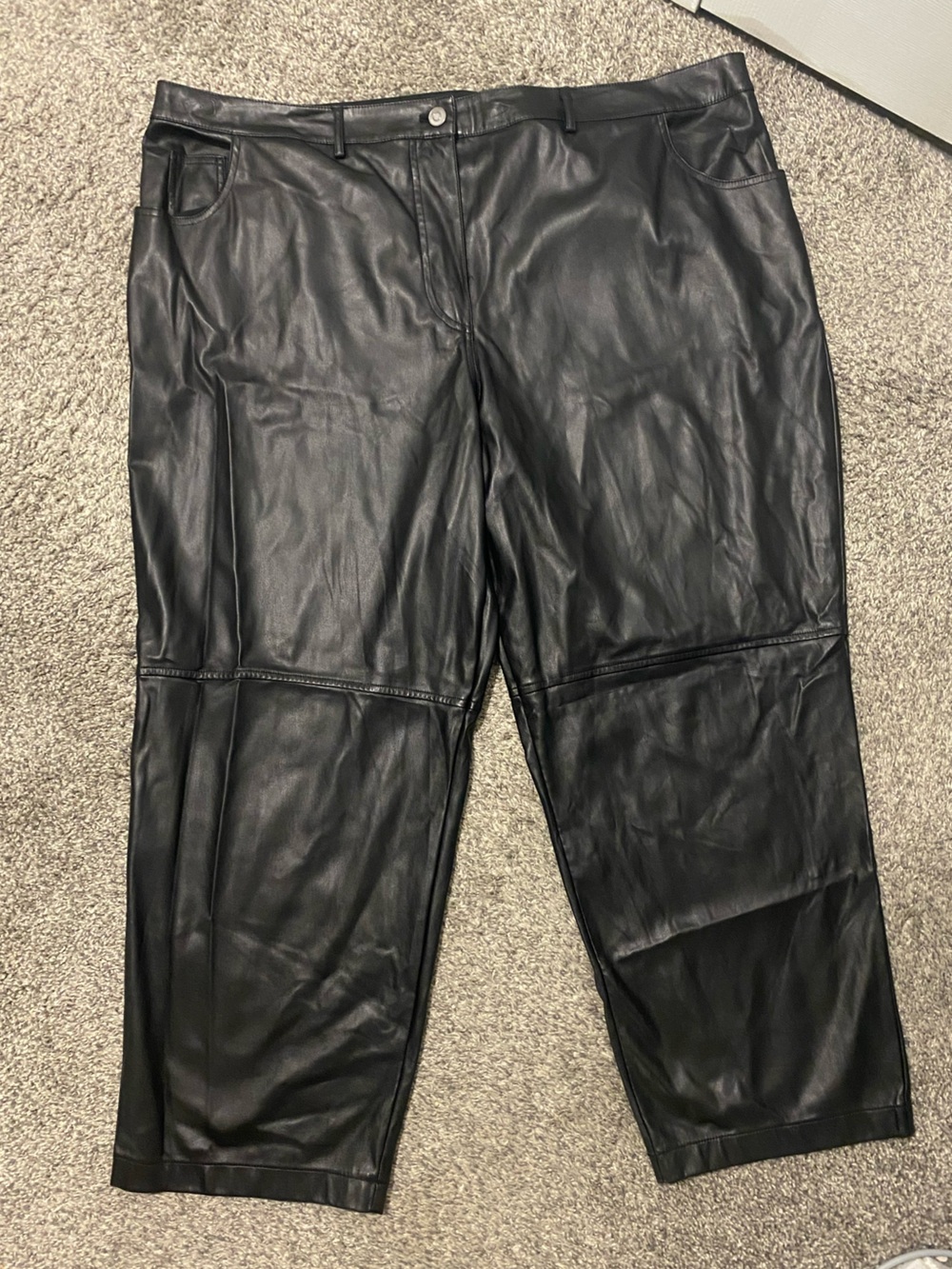 Intempo Faux Leather Wide-leg Pants Size 18